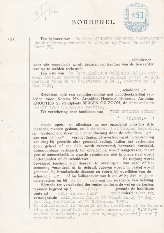 voorbeeld borderel 