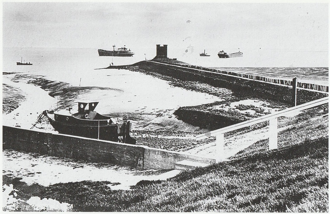 Pijlhuis Bath Westerschelde vaargeul nauw van Bath waterhoogte